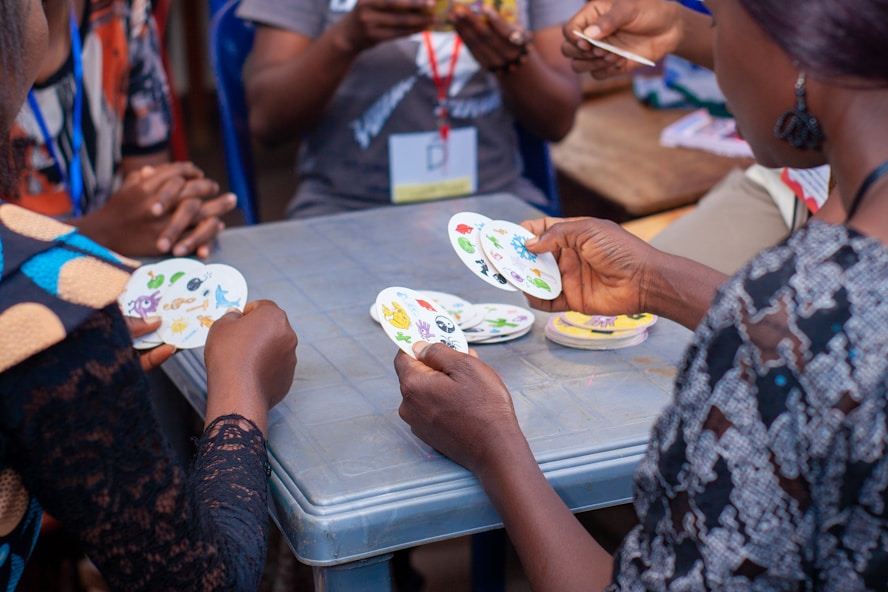 Attendees playing games